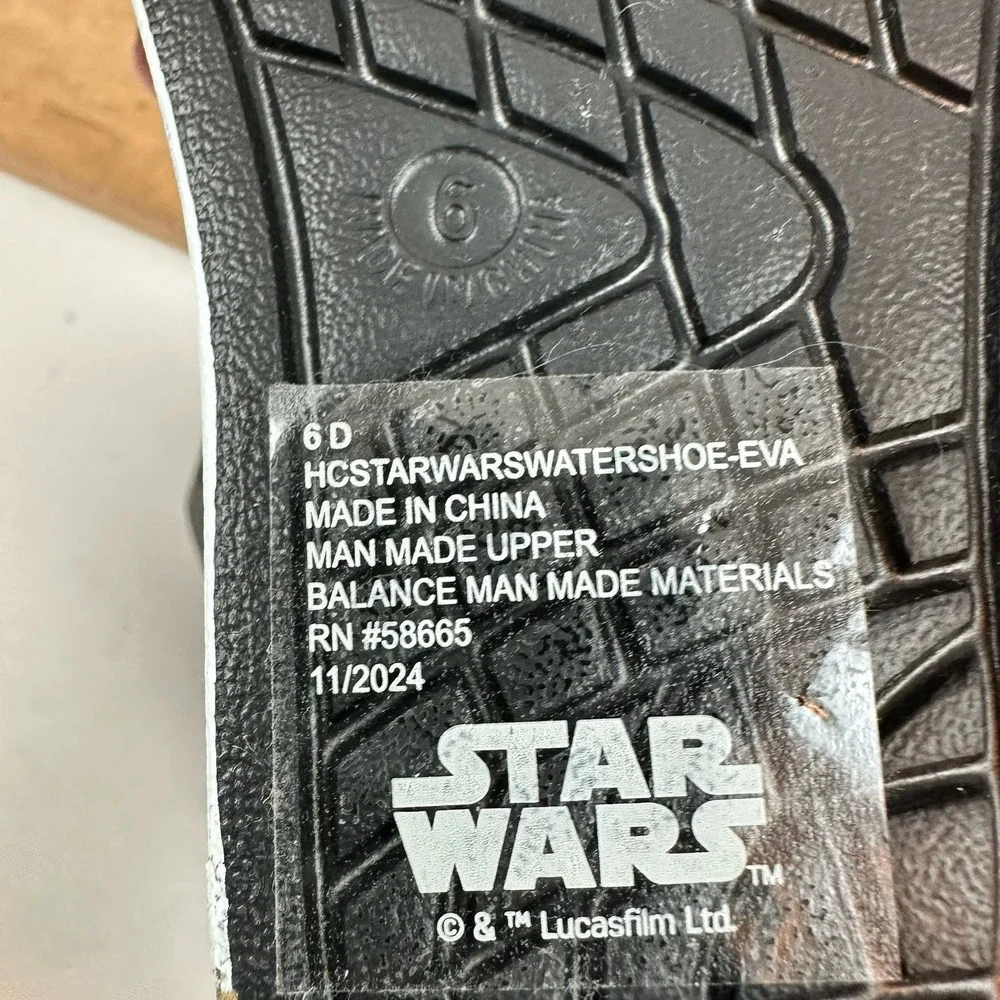 New‎ Little Kids Harper Canyon Disney Star Wars Water Slip On Shoe Sandals 6 C